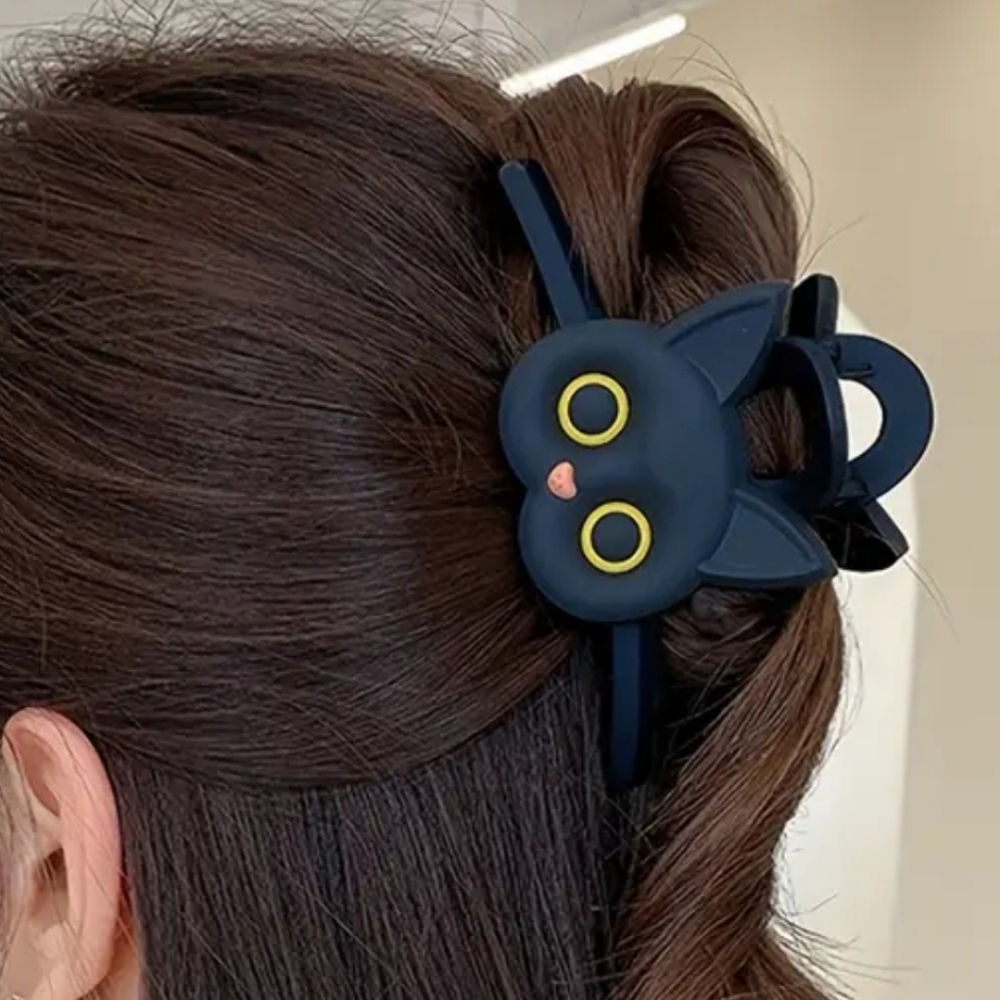 Black Cat Hair Clip ACRYLIC Hair Claw